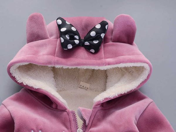 Inverno grosso quente meninas conjunto de roupas de algodão de pelúcia terno para o bebê menina pesado suportar o frio severo da criança crianças roupas