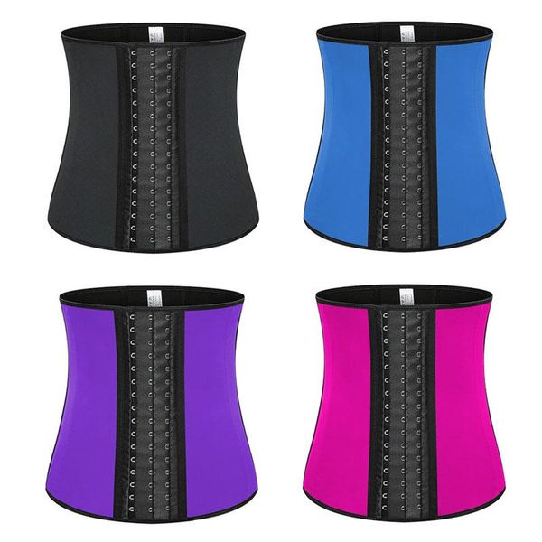 

women's shapers latex waist trainer cincher for weight loss plus size 9 steel boned underbust corsets and bustiers slimming body shaper, Black;white