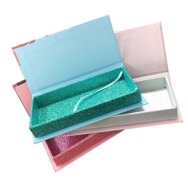 

storage bottles & jars color eyelash box without window eyelashes box, a pair of rectangular magnet packaging
