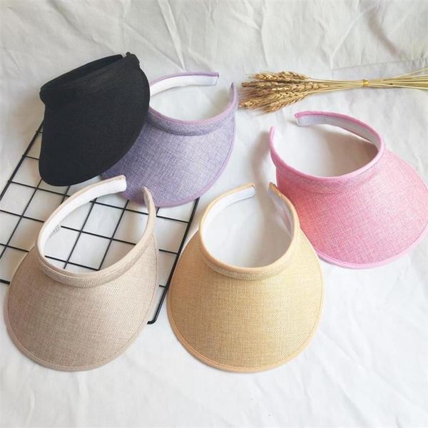 

the ball cap ball caps empty straw summer korean version go out sunshade sunscreen anti ultraviolet sun hat no cap versatile, Blue;gray