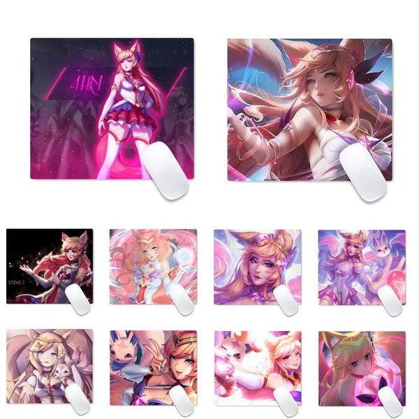 

mouse pads & wrist rests star guardian ahri splash diy design pattern game mousepad desk table protect office work mat pad non-slip