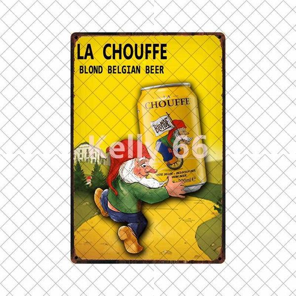 

belgian beer la mc cherry nice chouffe bok tin art metal sign home decor painting 20*30 cm size dy182