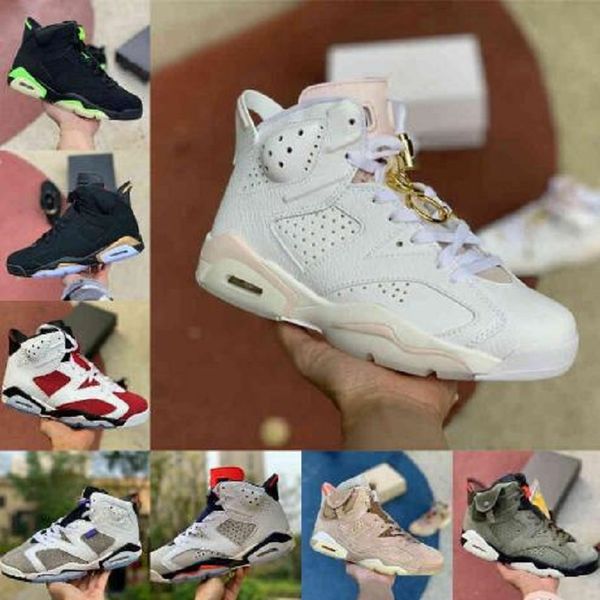 

original box travis british khaki 6s basketball shoes jumpman unc 6 gold hoops carmine infrared midnight navy hare tech electric green mens