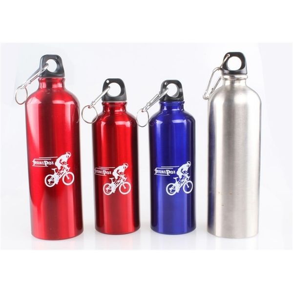 

single layer cold aluminum sports pot outdoor portable cycling water bottle2021