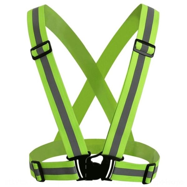 

qV8 riding night running strap elastic band environmental sanitation elastic construction reflective suspenders vest reflective vest, Black;white