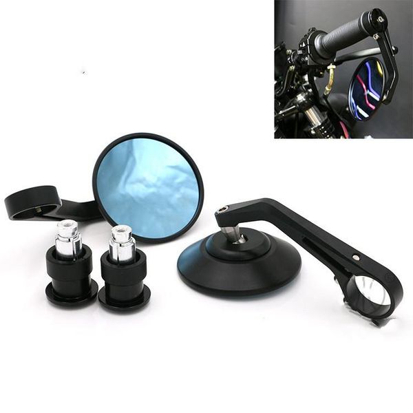 

motorcycle mirrors a pair rear view mirror for retrofit handlebar end-side