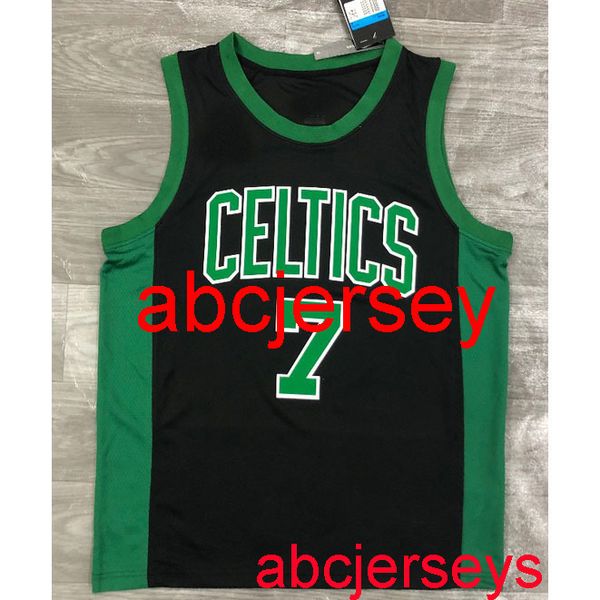 

7# brown 2021 black basketball jersey embroidery xs-5xl 6xl