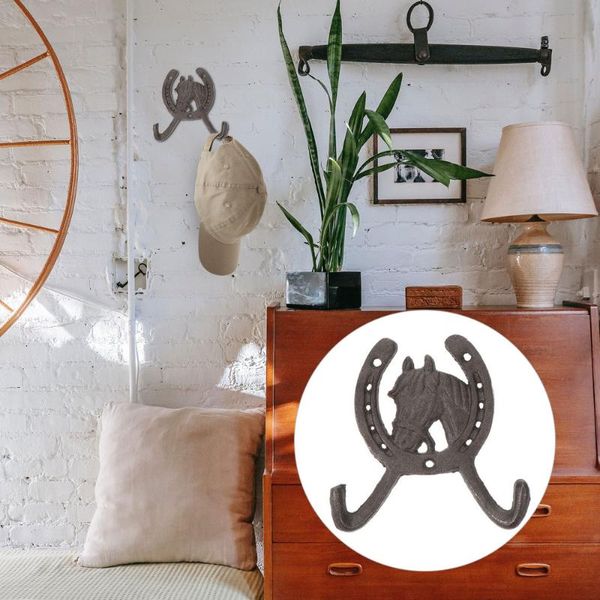 

dog apparel 2pcs wall-mounted hanger vintage horseshoe shaped clothes hook for home