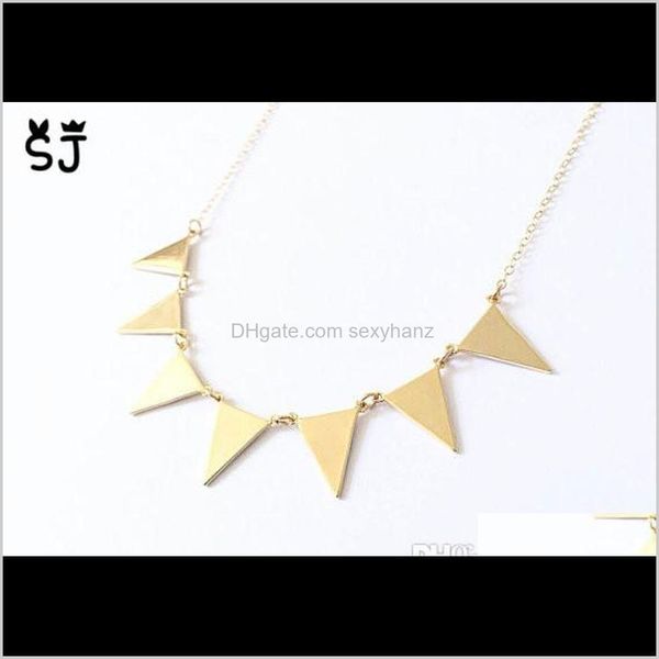 

pendant & pendants jewelry drop delivery 2021 10pcs gold sier bunting simple spike arrow european little multiple flags necklace triangles n, Silver