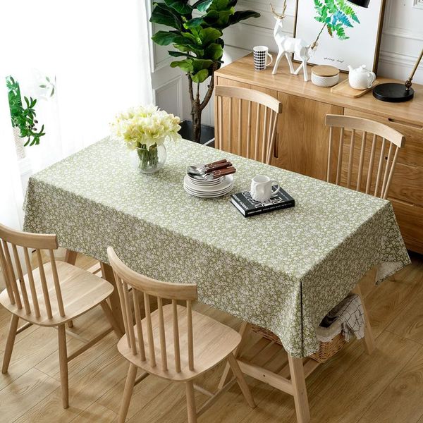 

table cloth floral cotton linen household green blue tablecloth el pastoral style decorative practical all-