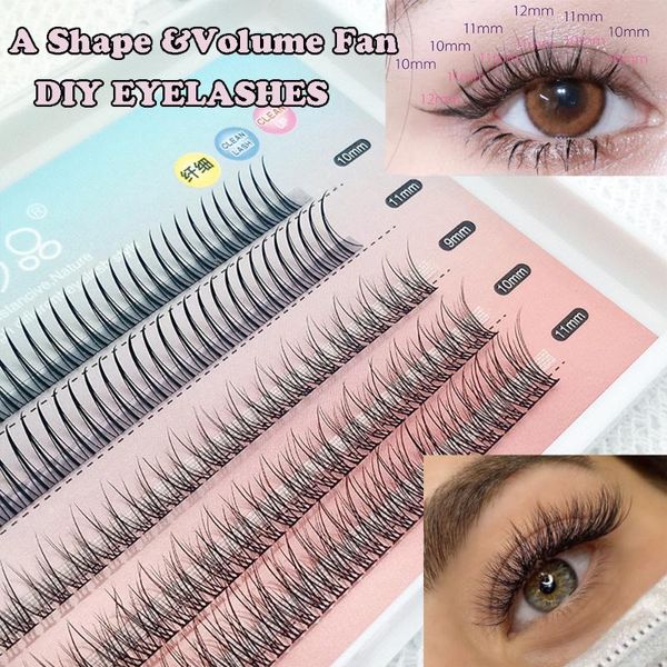 

false eyelashes 1box c curl premade volume fan a shape/ cluster mixed individual eye lashes natural long extension tools