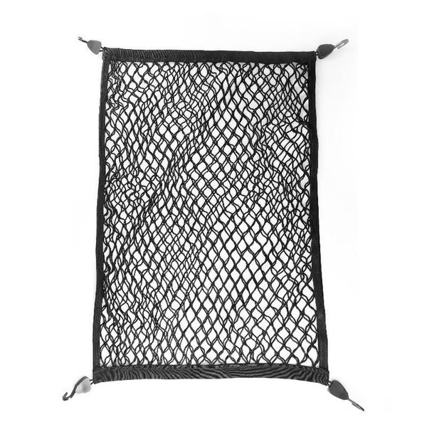 

car organizer 60x80cm trunk storage elastic string net mesh bag magic tape sticking holder pocket accessories styling