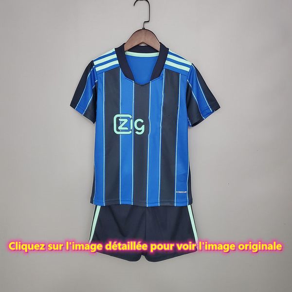 

2021 2022 kids kit ajax away size:16-28 men's tracksuits football clothes, Gray