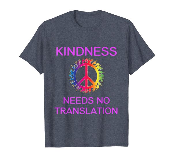 

Deaf Awareness Kindness Needs No Translation ASL T-Shirt, Mainly pictures