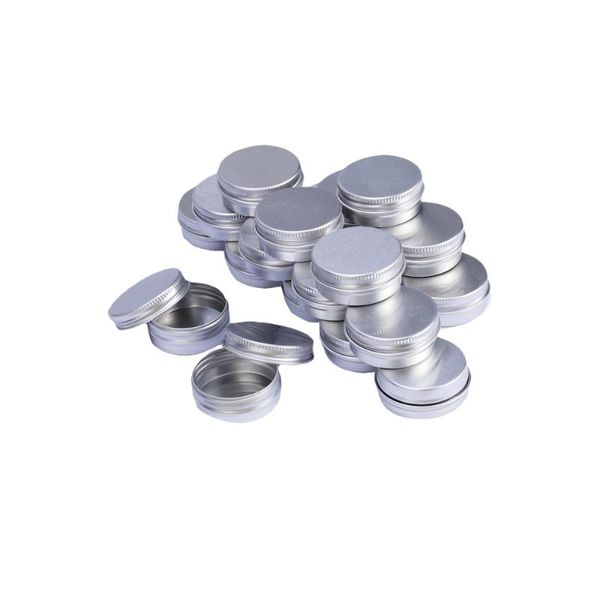 

storage bottles & jars 20pcs 15g travel cosmetic container empty cream jar pot with lid for makeup pomade (aluminium specimen box thread)