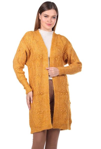 

women's knits & tees leaf patterned knitwear cardigan, White