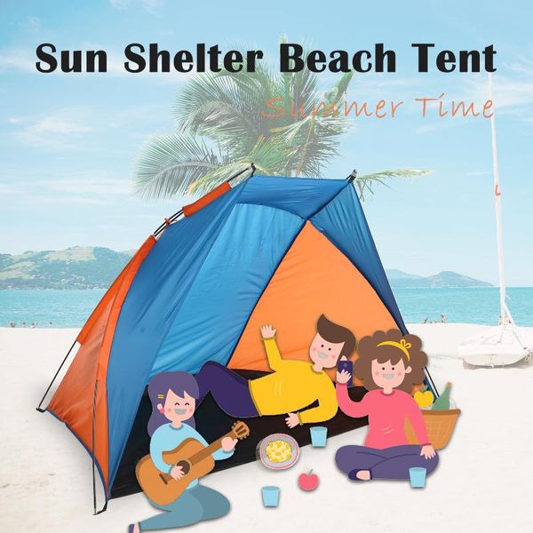 

3-4 people large tents outdoor camping beach tent sun shelter fishing hiking shade canopy and shelters