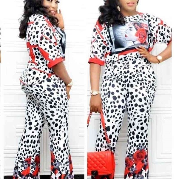 

african dashiki suit new big elastic summer short sleeve suit for lady (tz08#) 210408, Red