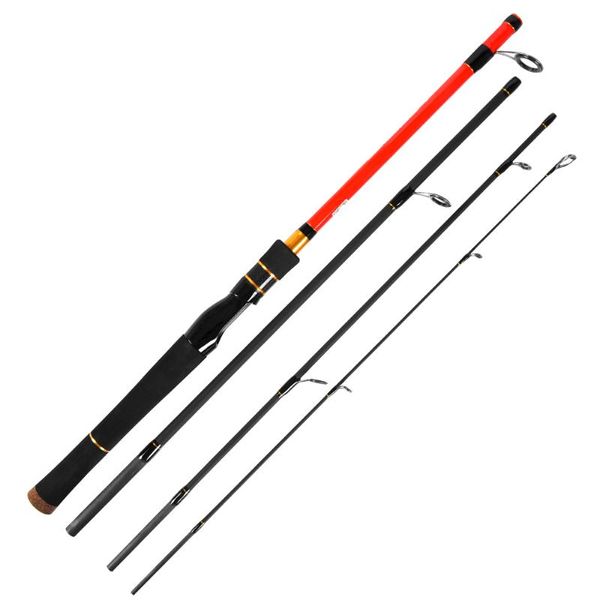 

1.8m / 1.98m 2.1m spinning casting fishing rod 4 sections high carbon rods xh power feeder tackle boat