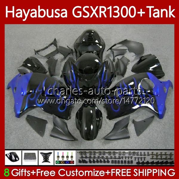 Feedings para Suzuki Hayabusa GSXR-1300 GSXR 1300 CC GSXR1300 96 97 98 99 00 01 74No.91 GSX-R1300 Blue Chamas 1300cc 2002 2003 2004 2005 2006 2007 GSX R1300 96-07