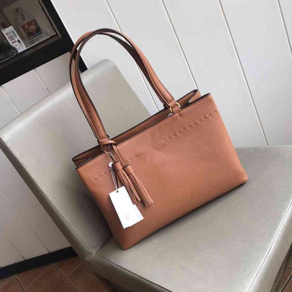 

luxury handbags and storage outlet tb tassel hand leather shopping shoulder bag fashion leather women's designerss