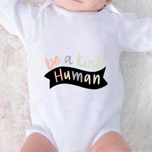 

jumpsuits born baby girl fall clothes be a kind human printed disfrases para bebes boutique clothing romper for boys kid thing, Blue