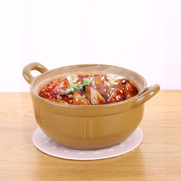 

mats & pads silicone non-slip heat insulation pad round with a hanging hole kitchen supplies yu-home