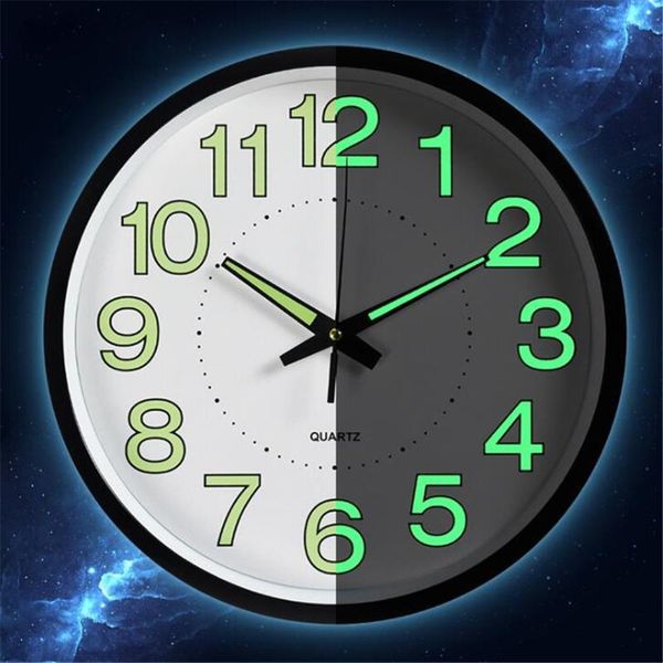 

wall clocks luminous large clock watch horloge 3d diy acrylic mirror stickers quartz duvar saat klock modern mute