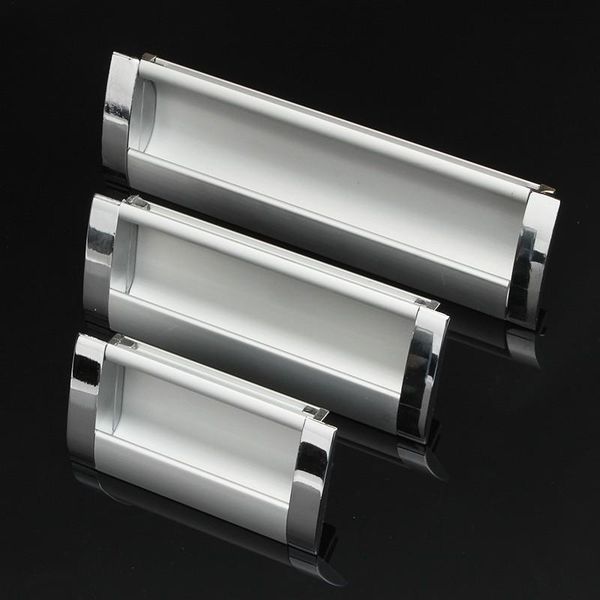 

handles & pulls aluminum alloy casting modern embed knobs kitchen cabinet cupboard door drawer wardrobe hidden furniture