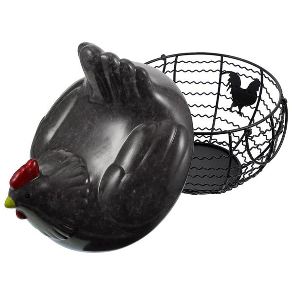 

storage baskets 1pc durable iron art egg food basket kitchen creative fruit