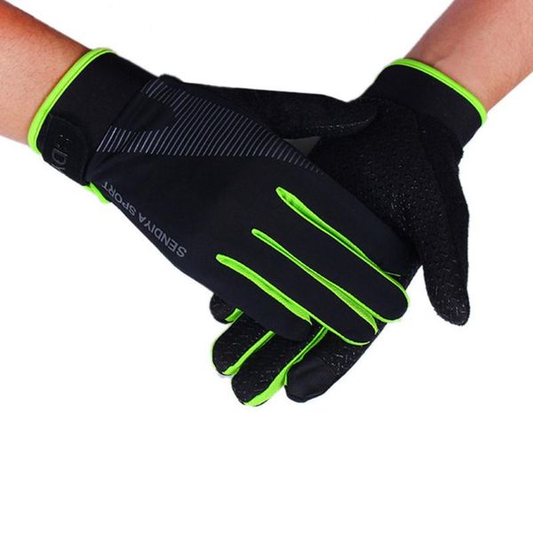 

cycling gloves anti slip touch screen full finger bicycle for running driving, Black