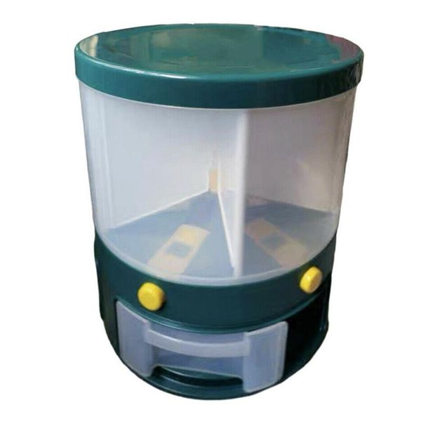 

storage bottles & jars 6-grid rotating clear body rice dry food dispenser cereal container