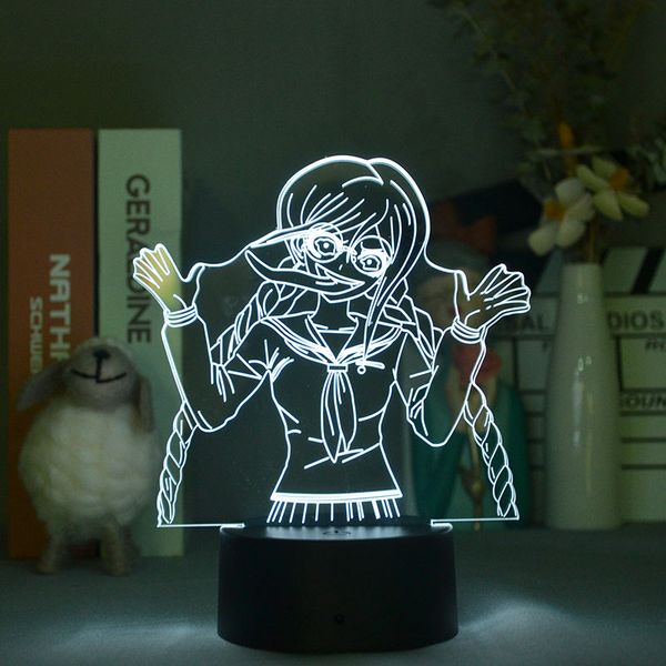 

bedroom night light anime 3d led lamps table danganronpa toko fukawa nightlight bluetooth speaker 16 color remote control decoration gift