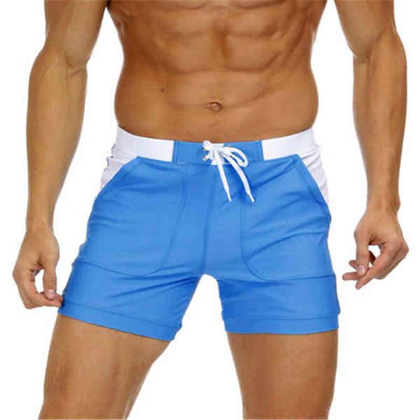 

men's swimwear mens boxer beach shorts fashion trend plus size drawstring spa summer male waterproof sports tight swimsuit 6ojc