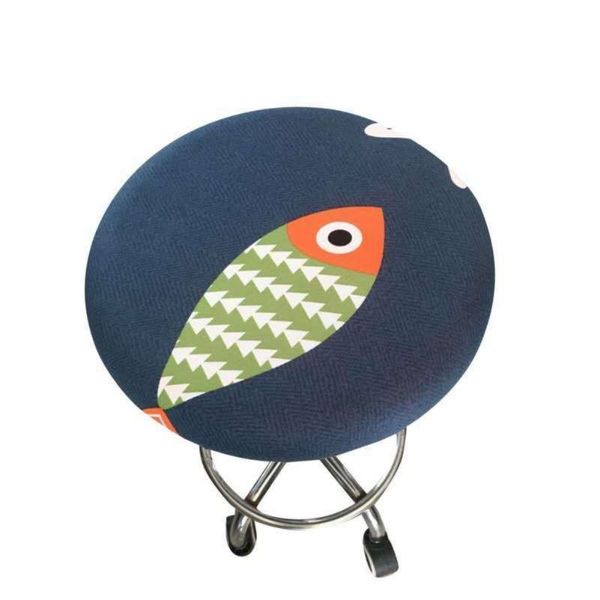 

round chair cover spandex bar stool elastic seat covers home simple stretch floral printed