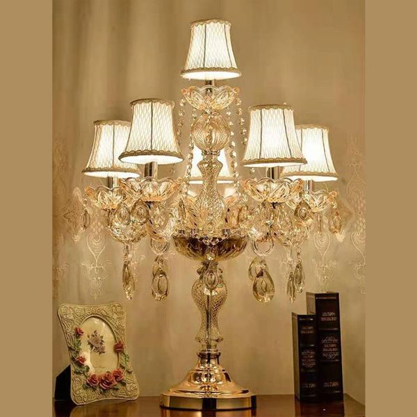 

table lamps led crystal desk lamp european style 5 candles bedside meeting room el