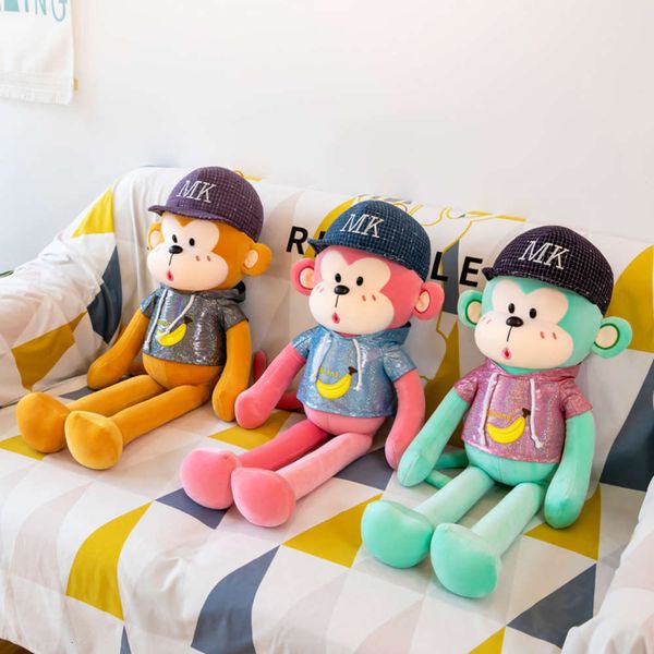 

fur monkey plush doll comforting doll children plush toy pillow cartoon monkey, Blue