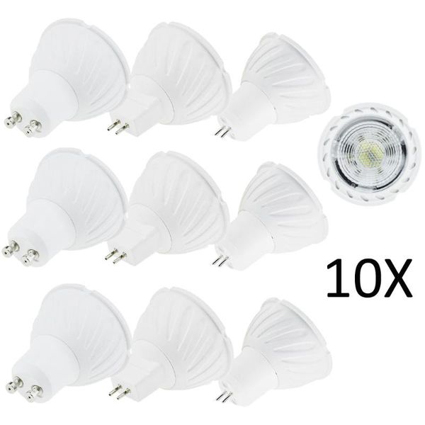 

bulbs 10x dimmable gu10 mr16 led spotlight7w gu5.3 lamp cob 220v cold/ warm white bombilla bulb for home office lighting