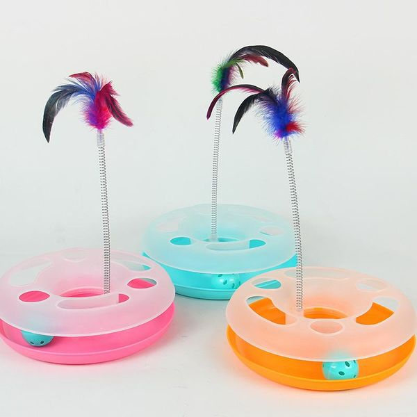 

cat toys puzzle sound scratching disk pet bell turntable decompressing and toy products