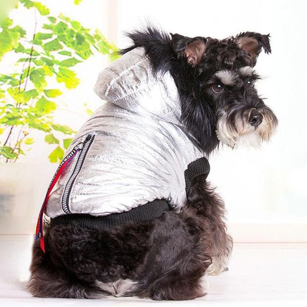 

dog apparel fashion winter warm clothes fur collar cool autumn waterproof jumpsuit for small puppy overalls 20e