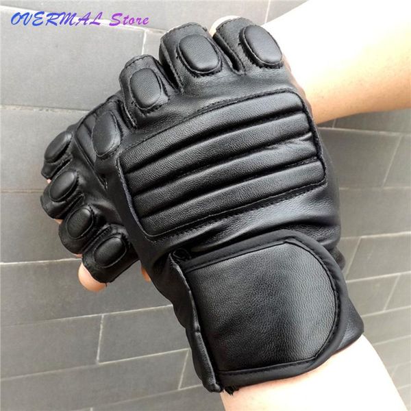 

five fingers gloves fashion men winter black leather motorcycle sports outdoor protection fighting hombres guantes invierno negro, Blue;gray