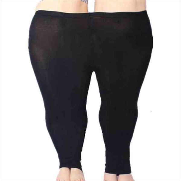 

ksdkfaa women pants plus size 5xl skinny slim elastic waist pencil pants high strenchy modal capris for womens leggings, Black