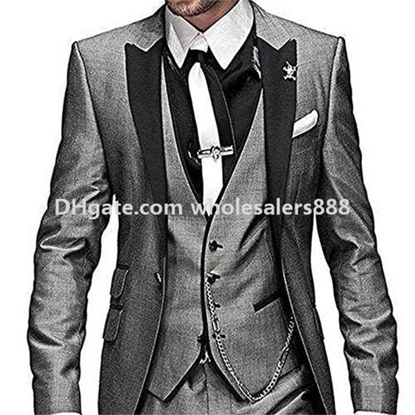 

men's suits & blazers single-breasted groomsmen peak lapel groom tuxedos ticket pocket men wedding/prom/dinner man blazer(jacket+p rpch, White;black