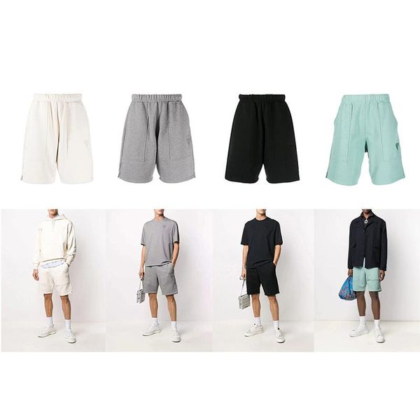 

men's shorts french fashion brand ami heart embroidery y2k traf short sweatpants streetwear pants women's clothing trousers, White;black