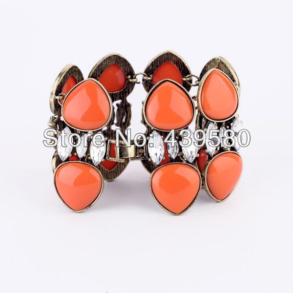 

design jewelry factory wholesale beautiful fashion coral women bracelet orange link, chain, Black