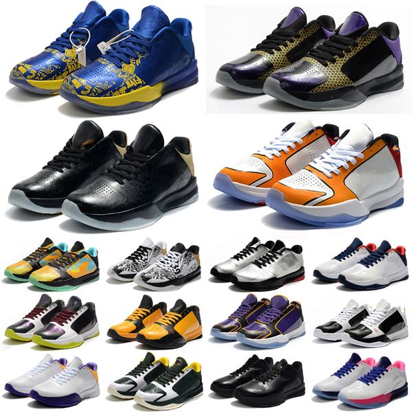 

men outdoor shoes mamba 5 protro hall of fame tucker mentality metallic gold field purple sale sports trainers sneakers