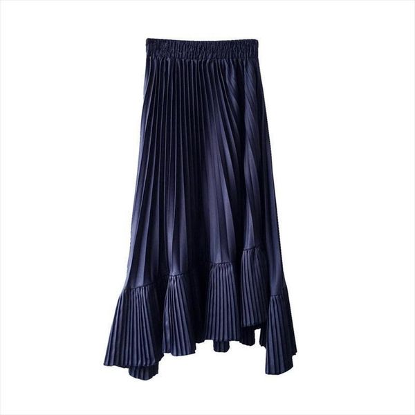 

women skirt irregular skirts spriong and autumn clothing 980, Black