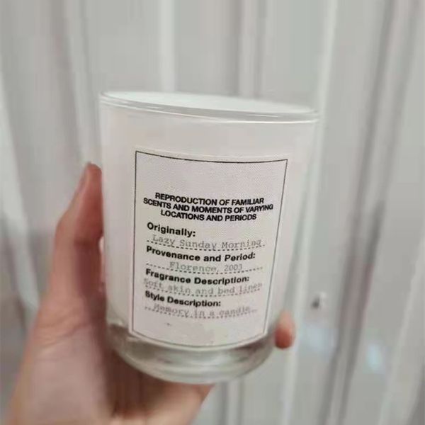 

new arrival car air freshener candle perfume solid lazy sunday morning 165g incense bougie parfum scented candles long lasting time smell pa