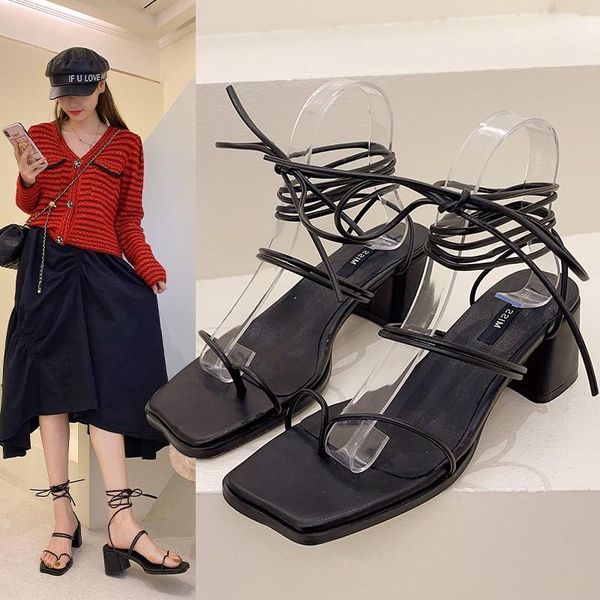 

dress shoes sandals women summer fashion women's 2021 solid color all-match comfortable open toe female shallow, Black