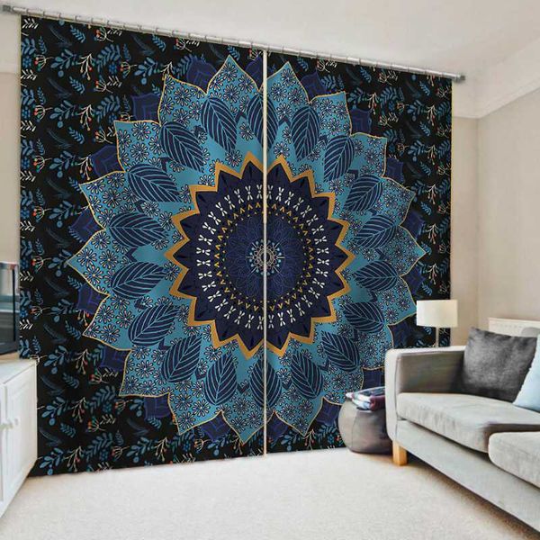

european style luxury curtains design pattern blackout curtain living room bedroom window home decor cortinas drapes